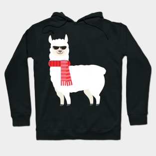 Cute & Adorable Llama With Cool Sunglasses Hoodie